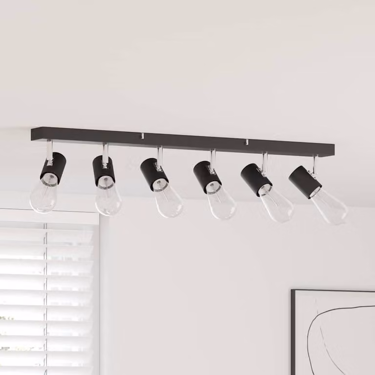 Faretto da soffitto Nero 73 x 6,5 x 11,5 cm Metallo