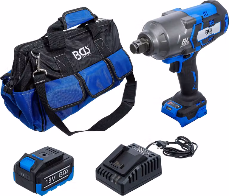 BGS-7391 Set di avvitatori a impulsi a batteria brushless 1200 Nm 18 V con batteria e caricatore rapido