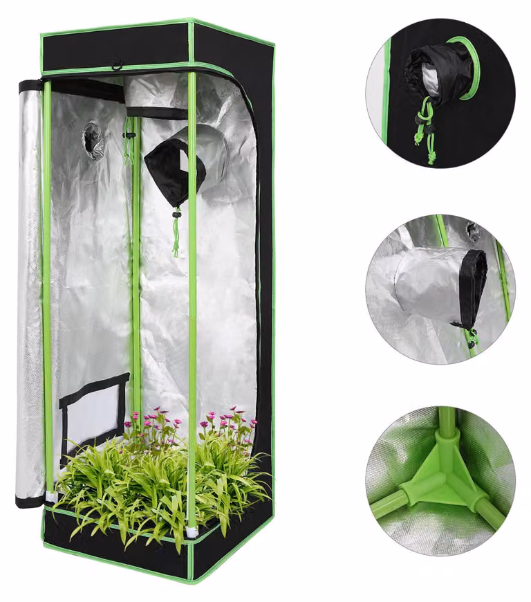 Ikodm Growbox 40x40x120 cm: tenda di coltivazione professionale, ideale per pomodori, insalate ed erbe aromatiche