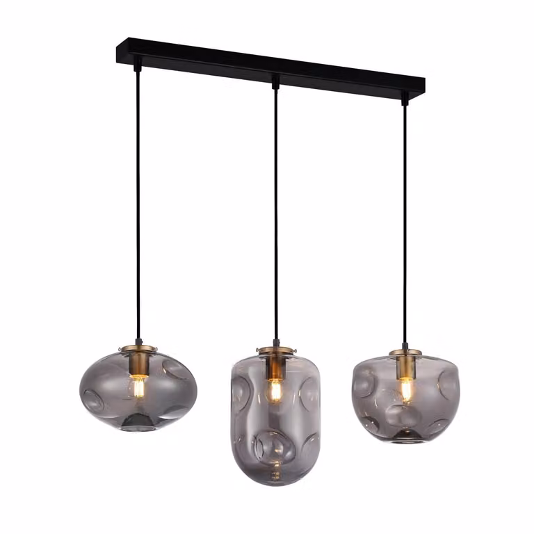 Lampadario moderno in rame Italux Hatella PND-112038-3-BRO+SG