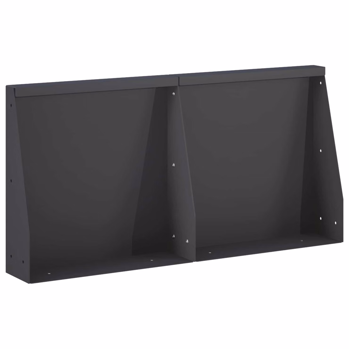 Set di 2 pezzi di aiuole rialzate vidaXL in acciaio nero per giardino e prato L/P/H: 40 x 12 x 30 cm