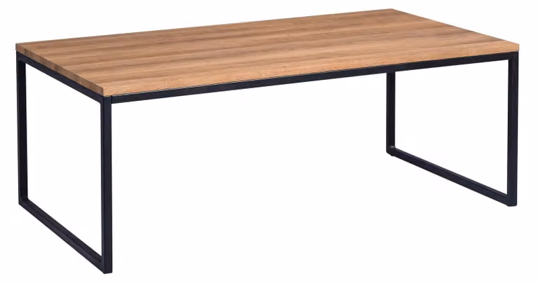 Tavolino da caffè moderno in MDF con finitura effetto legno di quercia, dimensioni 110 x 60 cm