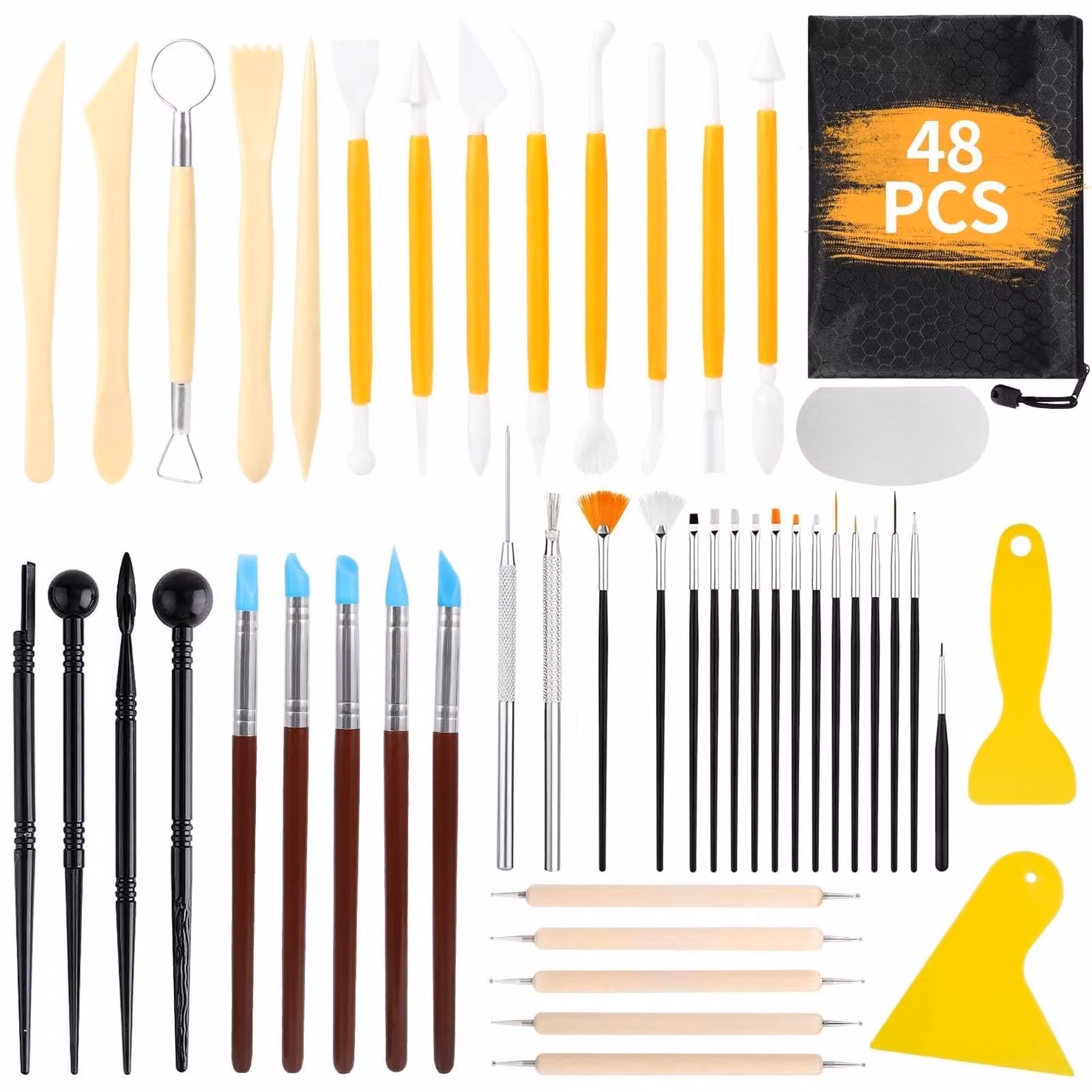 Set di 48 utensili per la Vetroceramica, completo di custodia