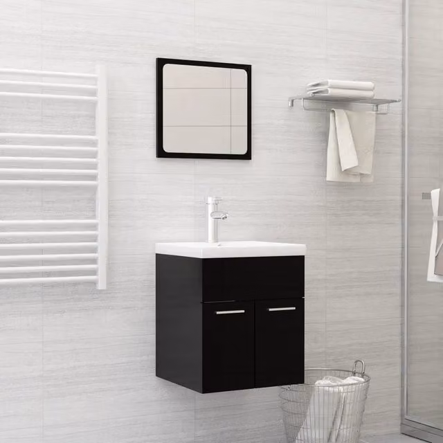 Lavabo da incasso con rubinetteria vidaXL in ceramica bianco L: 42 cm, P: 39 cm, H: 18 cm