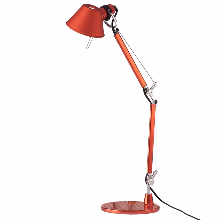 Artemide Lampada da scrivania Tolomeo Micro, Rosso, Studio / Ufficio, Alluminio, Design, Lampada da tavolo