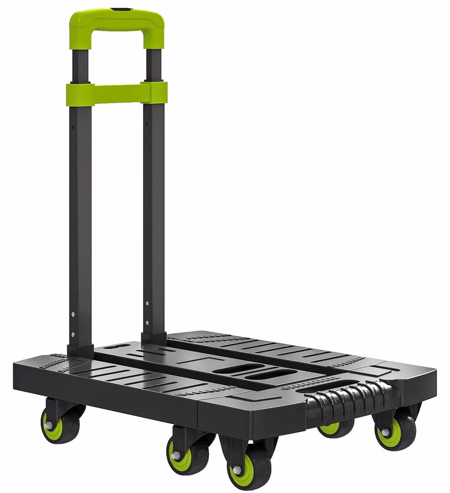 Carrello pieghevole per sacchi, con maniglia regolabile | Colore: Verde, Nero | Dimensioni: 35x49x102 cm