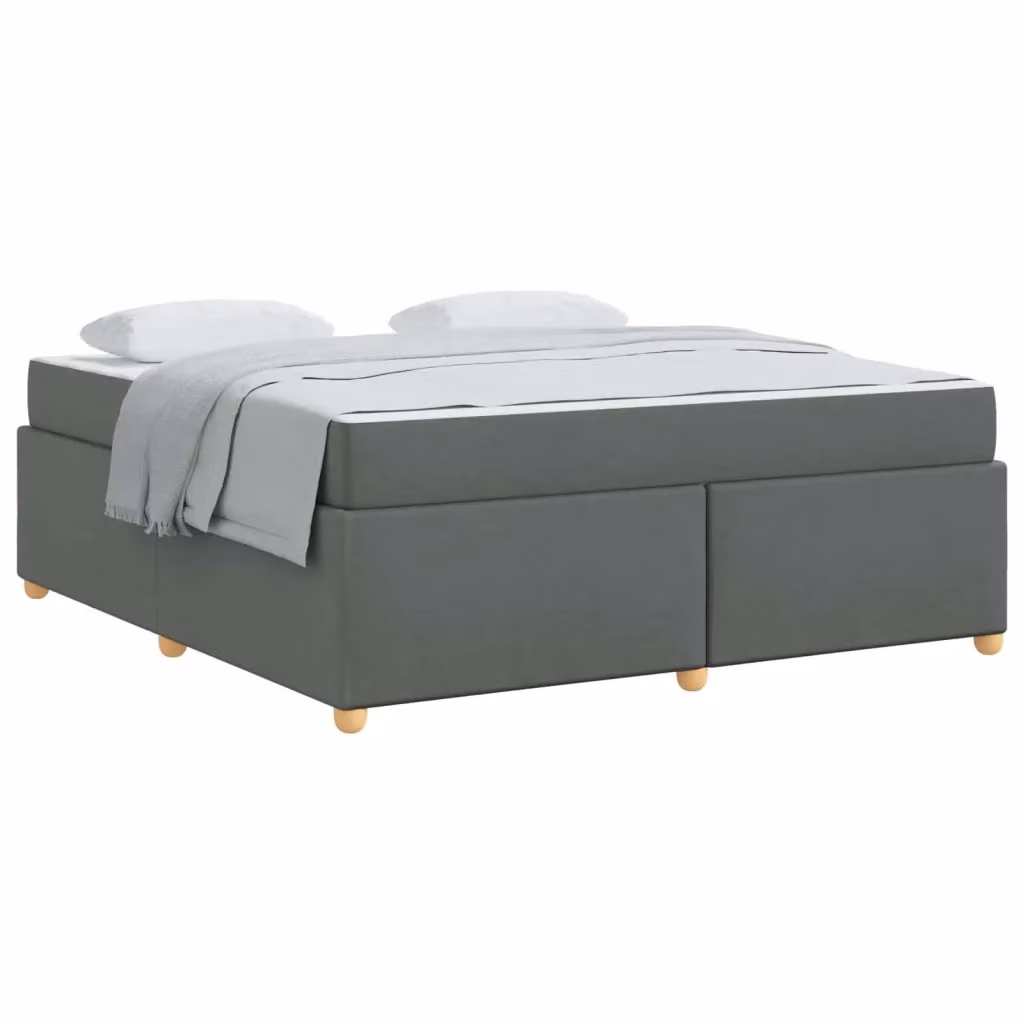 Struttura del letto moderna vidaXL in tessuto e legno, L/P/H: 180 x 200 x 202 cm, Grigio scuro – 2
