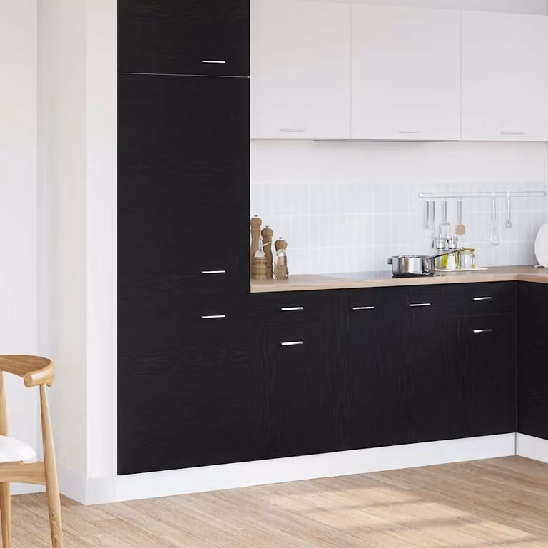 Armadio pensile da cucina moderno vidaXL in MDF nero con ante a battente L 40 cm, P 46 cm, H 81,5 cm