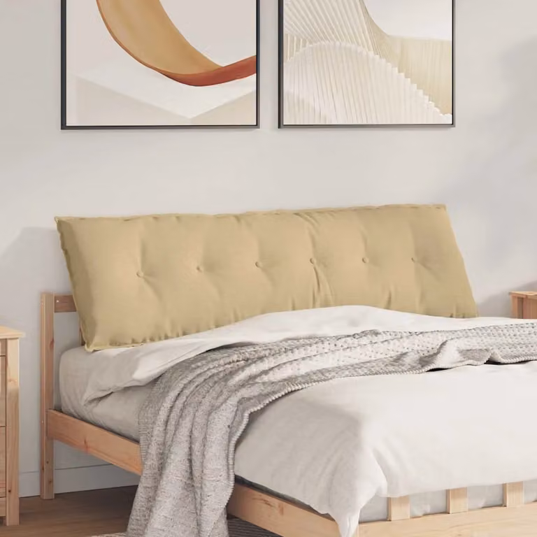 Cuscino per schiena vidaXL in tessuto di velluto a coste, Grigio Verde, L: 160 cm, P: 50 cm