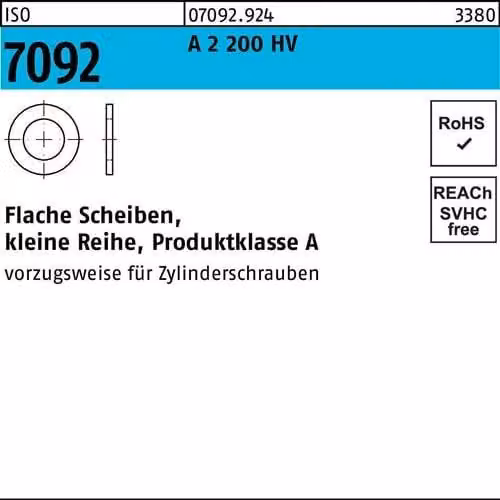 Dischi Reyher ISO 7092 A2 2,5(2,7x5x0,5) HV 070929240025000 (2000 pezzi)