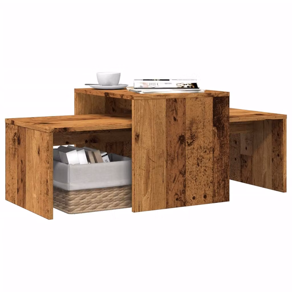 vidaXL Tavolino da Salotto in Legno Rustico Marrone L: 100 cm, P: 48 cm, H: 40 cm