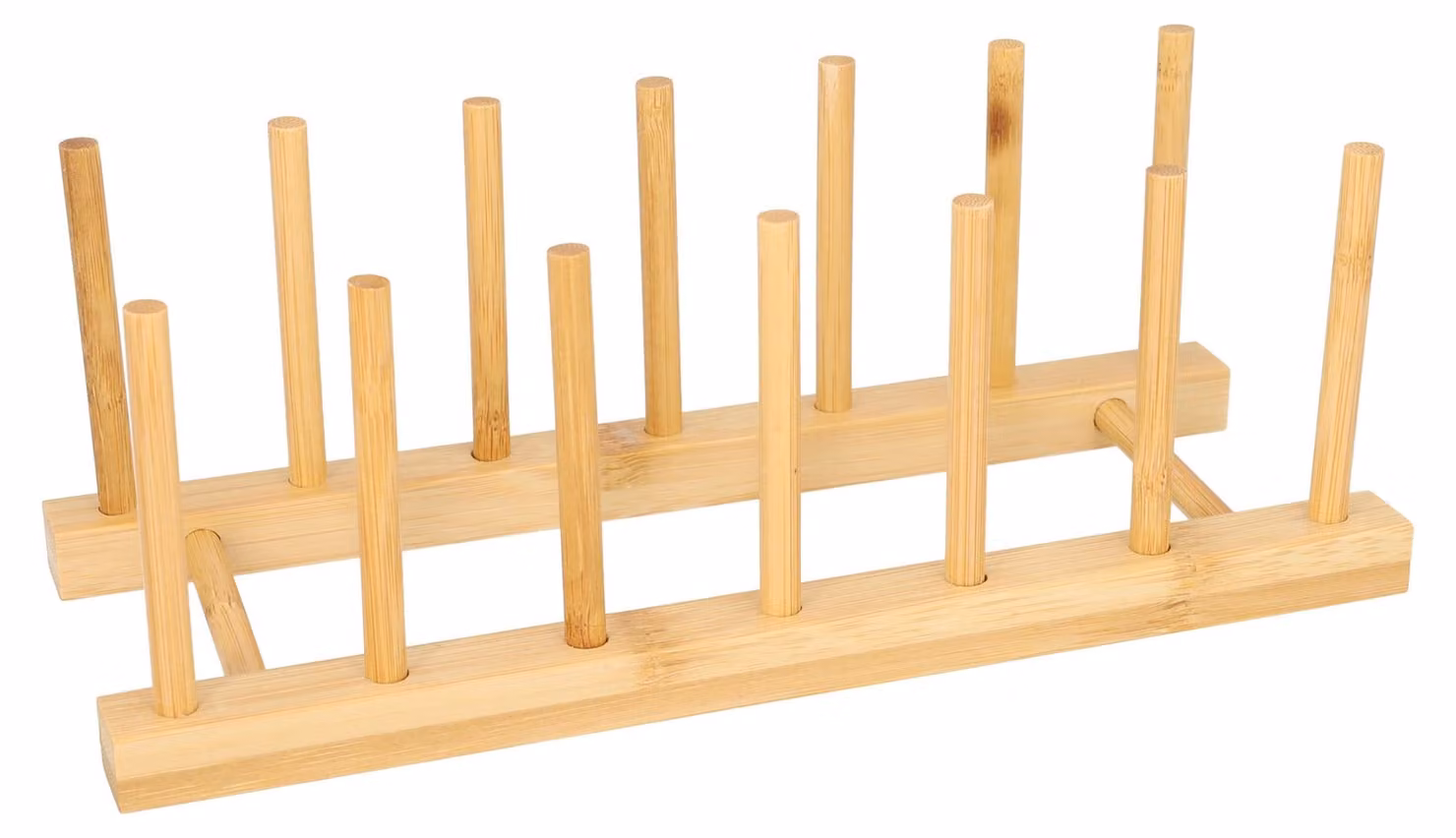 QUVIO Portacoperchi per pentole - Bambù - Per 6 coperchi - Portacoperchi - Accessori per pentole - Ripiano - 12,5 x 29 x 10,5 cm