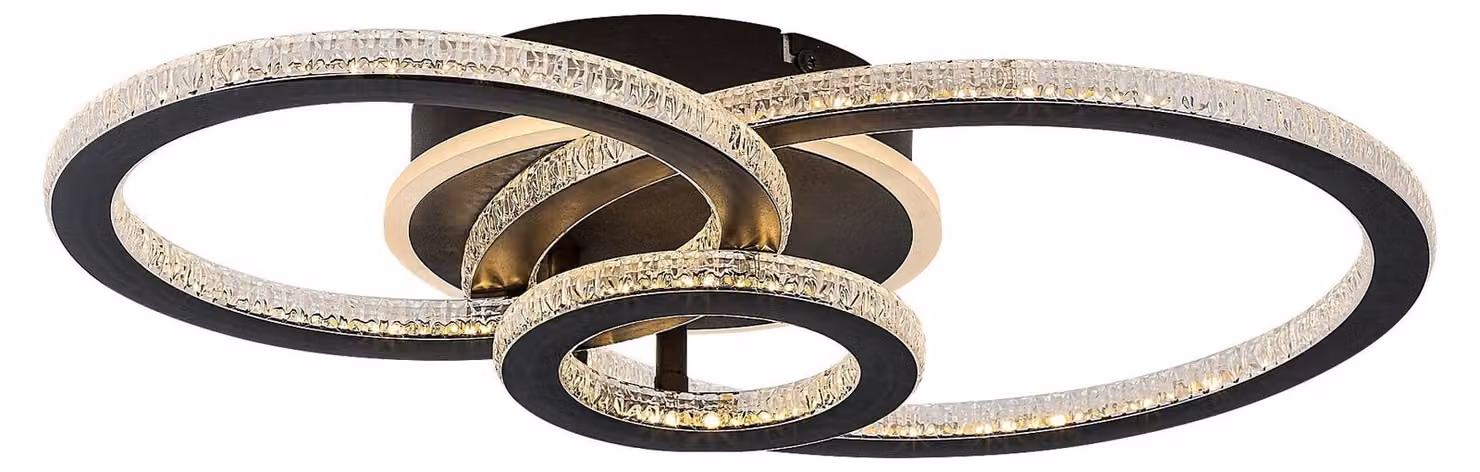 Rabalux 71392 Maziar LED 40 plafoniera in metallo e plastica nero