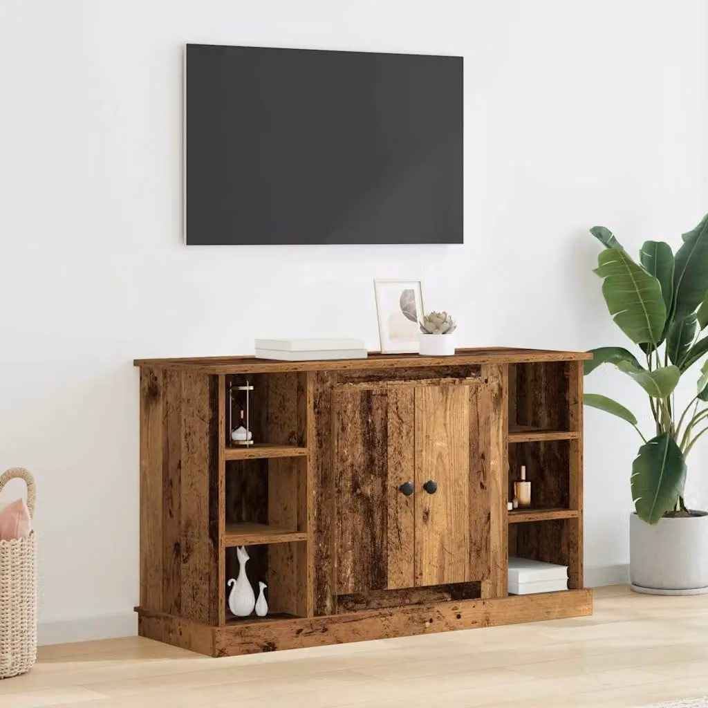 Credenza vidaXL in legno ingegnerizzato stile rustico, colore marrone, L: 100 cm, P: 35,5 cm, H: 60 cm