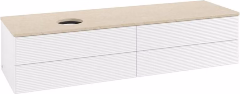 V&B Mobiletto con struttura anteriore - illuminazione Antao 160x50cm, WBP-colore botti