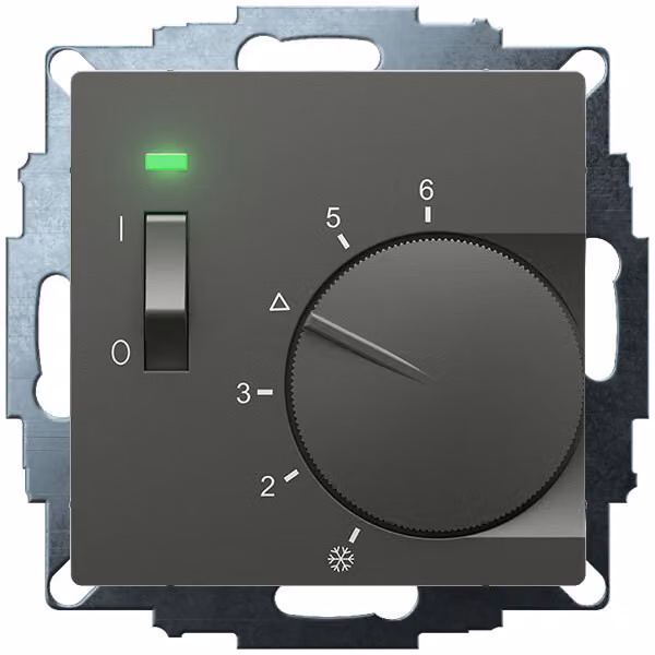 Regolatore ambiente Eberle UP UTE 1015 antracite 55x55 mm Temperatura 5-30 °C, CA 230 V