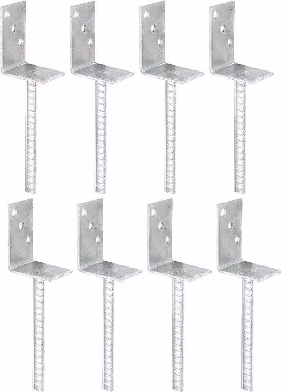 Set di 8 supporti per pallet con ancoraggi per calcestruzzo