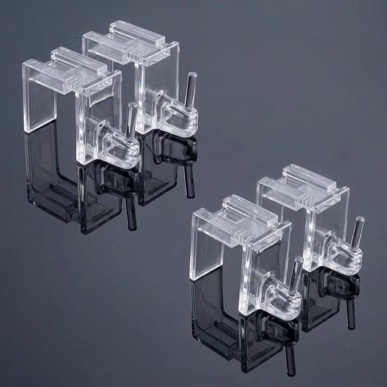 Paratie per tende senza fori, set da 4, trasparenti, da 15 a 26 mm