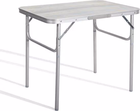 Tavolo da campeggio in alluminio con piano in MDF per esterni - richiede contenuto HTML per il tavolo da campeggio