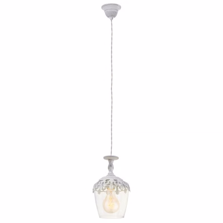 Eglo 49221 Lampada a sospensione vintage Ø 17 cm bianco-patina chiaro