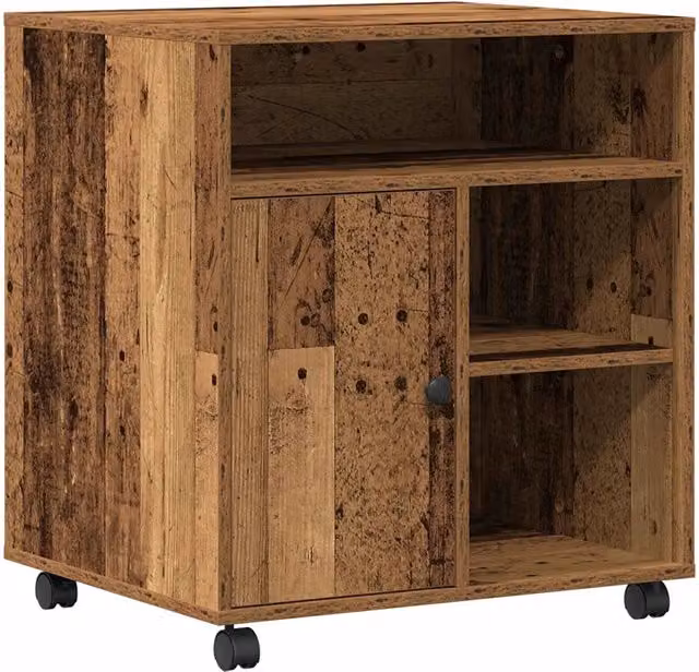 Supporto per stampante in legno stile rustico marrone L: 60 cm, P: 50 cm, H: 67 cm CFW1112449 – 1