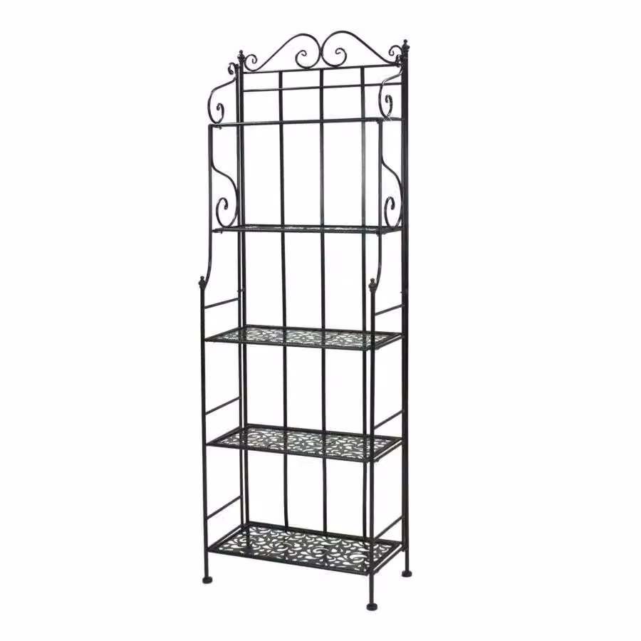 Scaffale in metallo nero IPERBRIKO L: 60 cm, P: 28 cm, H: 180 cm – 2