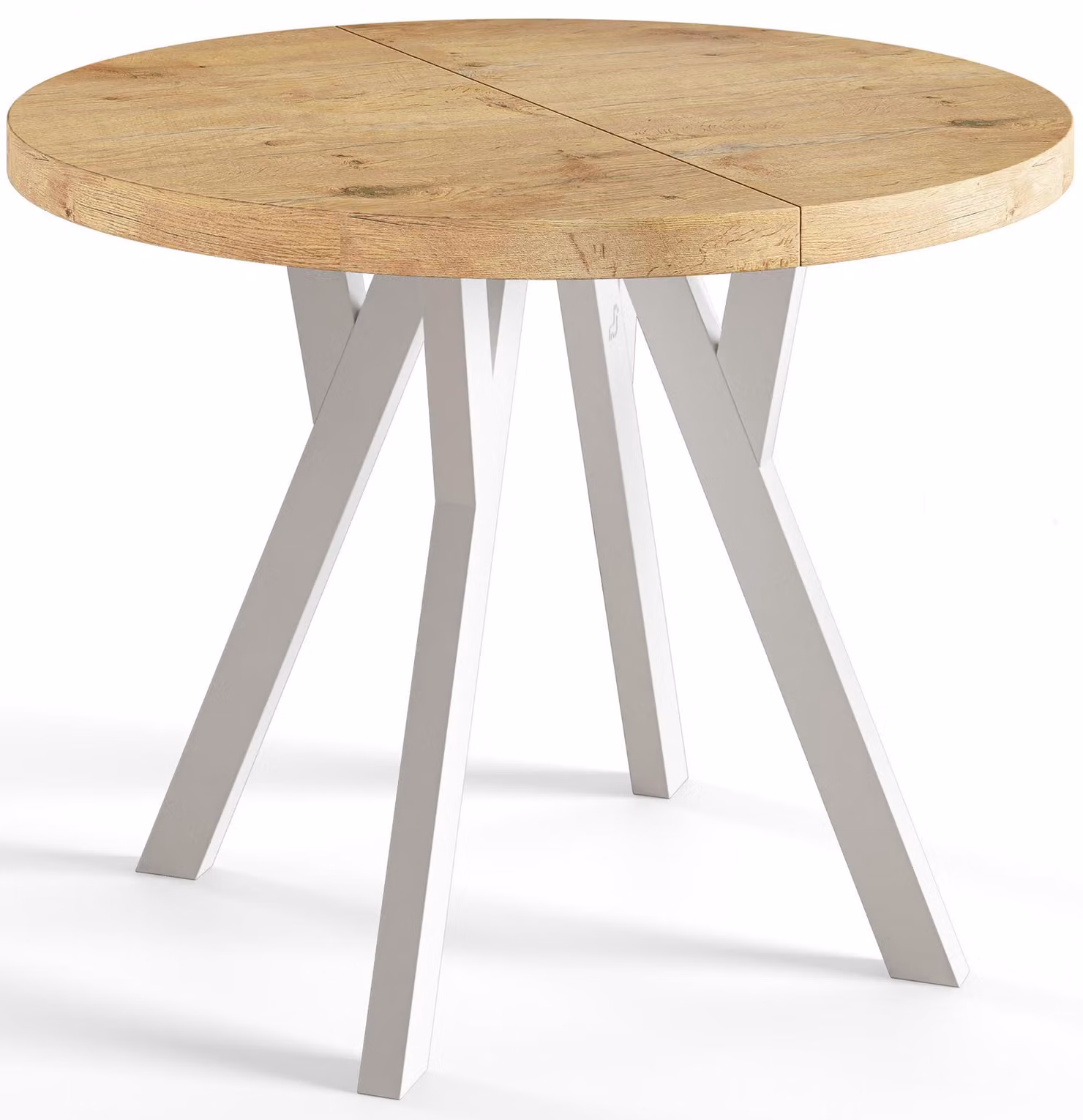 Alpi Moebel, Tavolo da Pranzo, Tavolo per Mangiare Allungabile, Diametro da 110 cm, Lancelot, Collezione Ovo