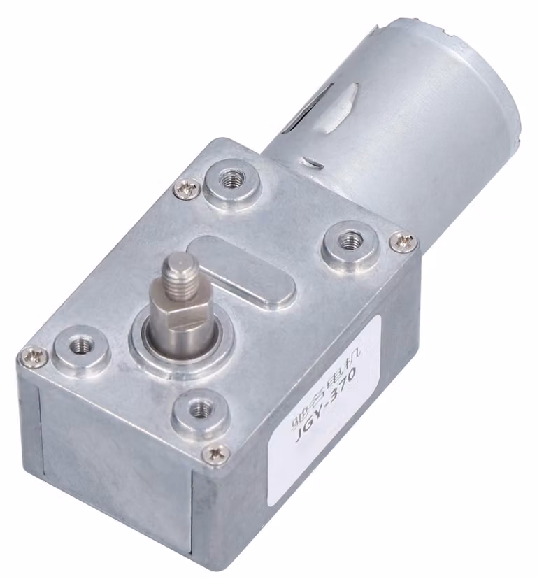 Motore a riduttore a vite senza fine, turbogetrice, riduttore interamente metallico con autobloccaggio, modello JGY-370, 24V DC, 10 giri al minuto