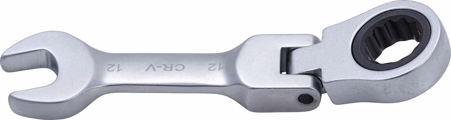 BGS Chiave ad anello a cricchetto, corta, angolata SW 12 mm - 6912