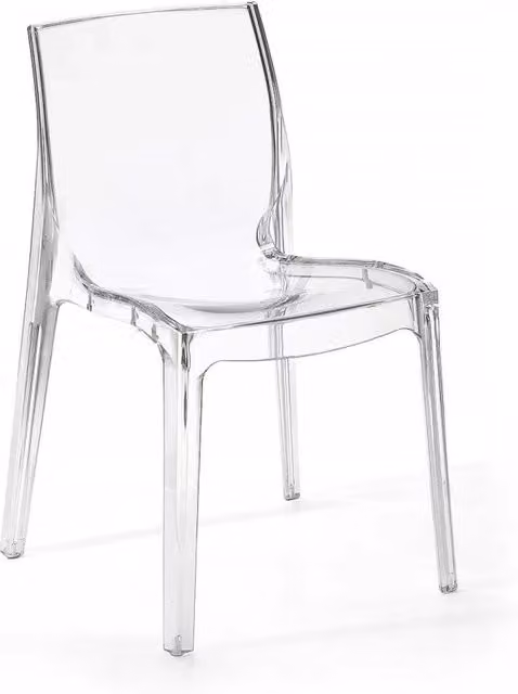 Set di 2 sedie moderne in policarbonato trasparente lucido Mobili 2G – 2