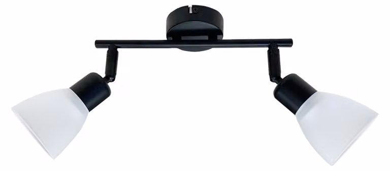 Faretto da soffitto/parete COSTA - 2xE14, 40W, nero/bianco