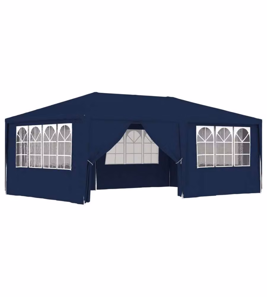 vidaXL Gazebo Professionale con Pareti Blu 4x6 m – 2