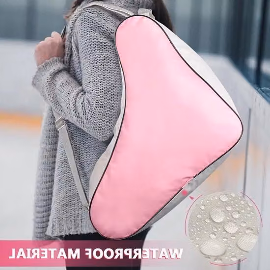 Borsa a Tre Angoli per Pattini a Rotelle e Pattini - Rosa - Accessori per Bambini e Adulti