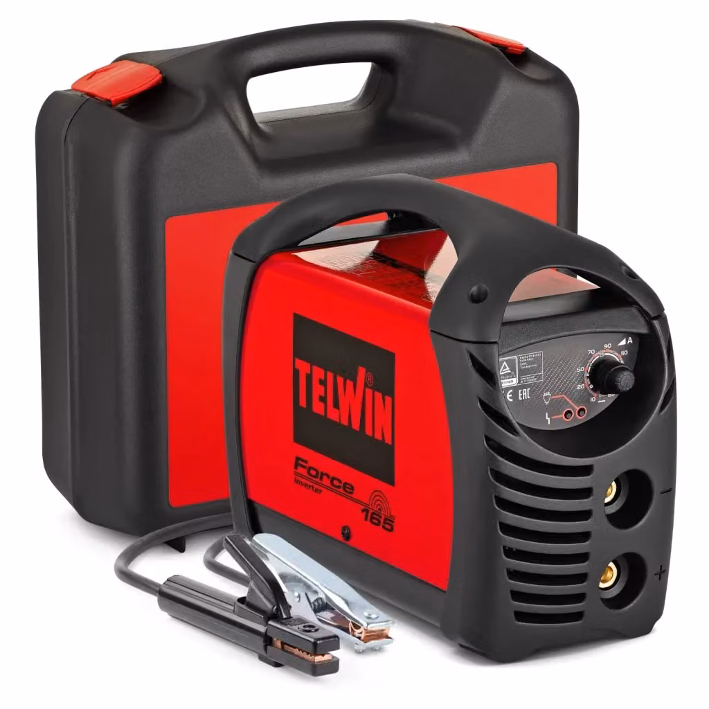 Saldatrice ad Inverter MMA Telwin Force 165 4 1 kW 150 Amp Rossa con Accessori e Maschera – 2