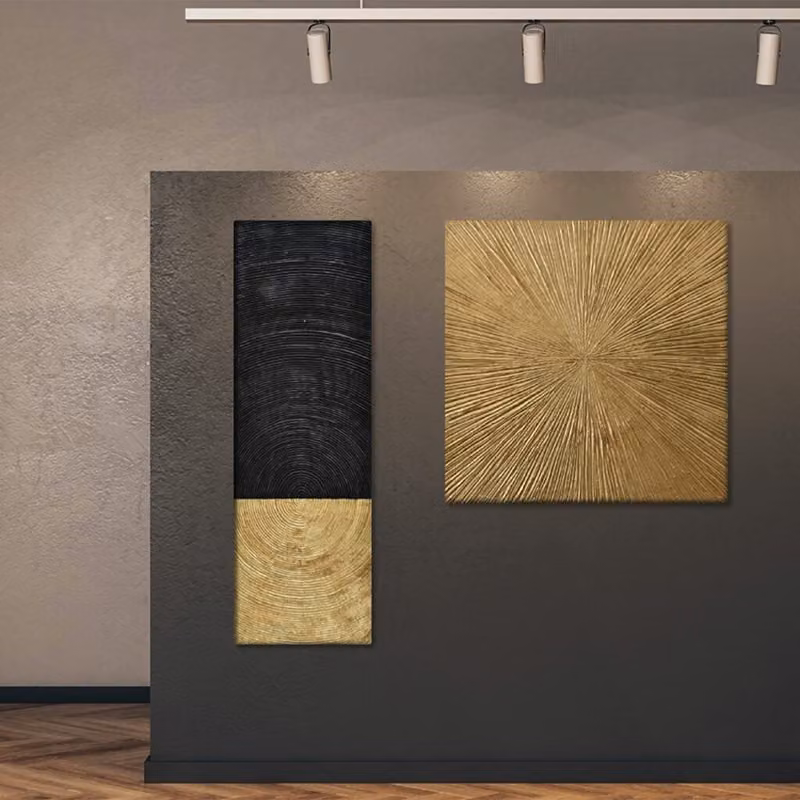 Quadro Raggi Dorati Agave Quadri