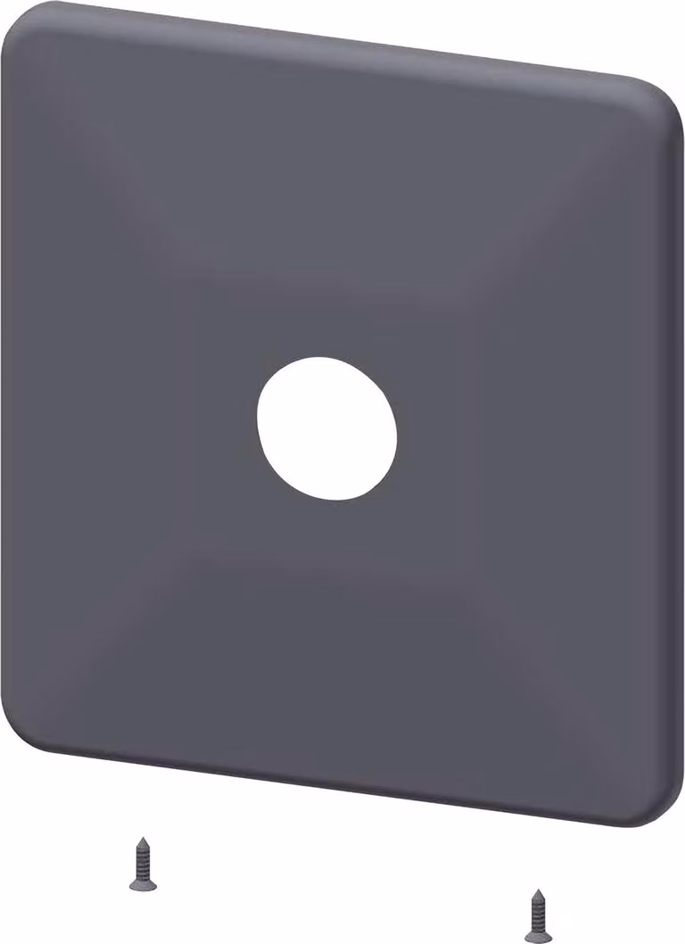 KWC AR piastra di copertura in acciaio inox, 205x225 mm, foro per pulsante, 2000104897