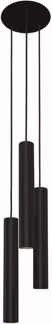 Lampadario a sospensione Nowodvorski Lighting EYE nero con 3 lampadine GU10, regolabile in altezza e dimmerabile