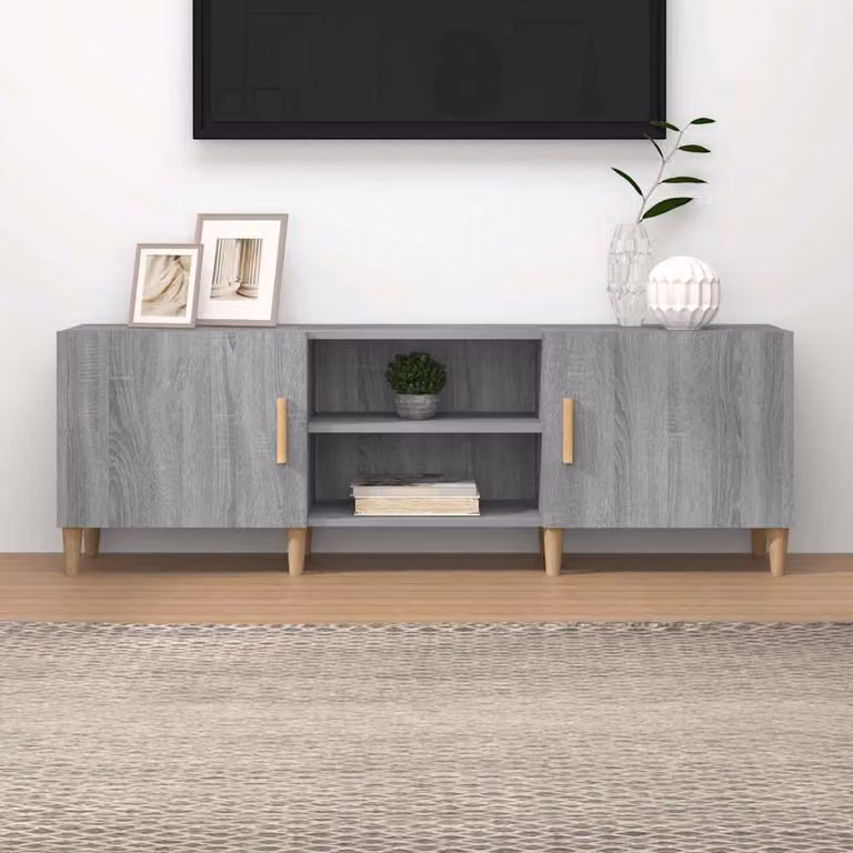 vidaXL Mobile Porta TV Grigio Sonoma in Legno Multistrato L: 150 cm, P: 30 cm, H: 50 cm