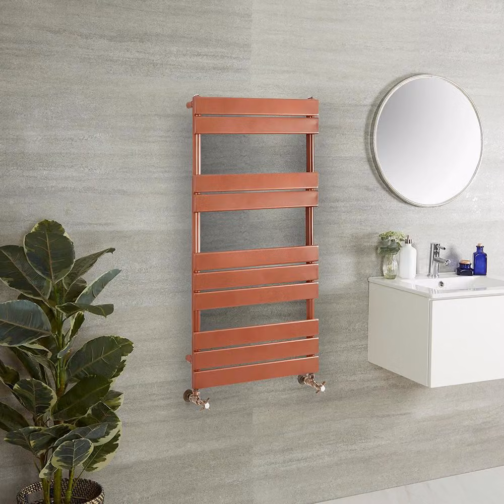 Scaldasalviette di Design - 1000mm x 450mm - Rame Metallizzato - Lustro