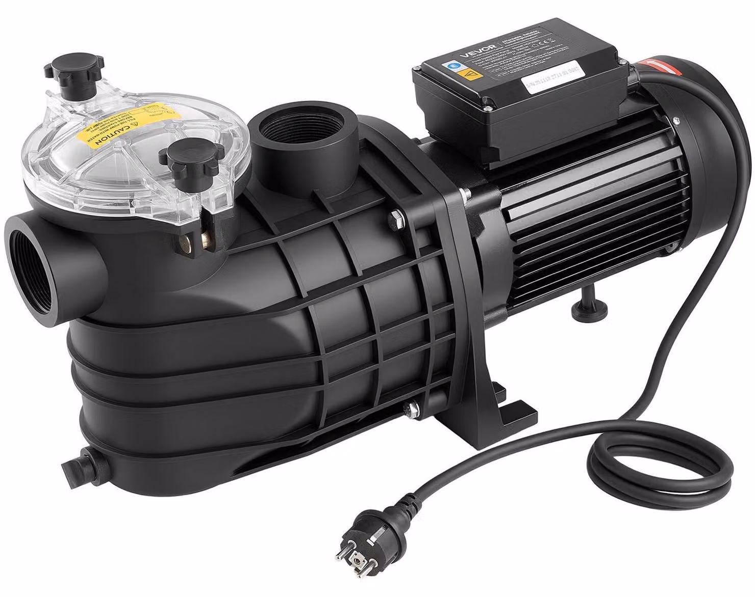 Pompa per piscina, 3000 W, portata massima 35.000 l/h, a velocità singola, alimentazione CA 220-240 V, 2860 giri/min, prevalenza massima 19 m, con timer 24 ore e cestello filtrante, per piscine fuori terra e interrate, vasche idromassaggio e spa