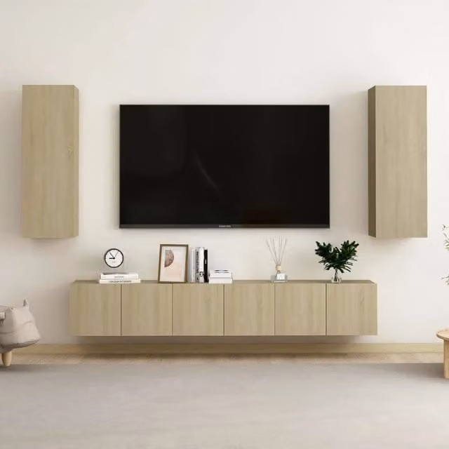 Set di Mobili TV 5 pz-Set di 5 Credenza per TV Rovere Sonoma in Legno Multistrato 392868
