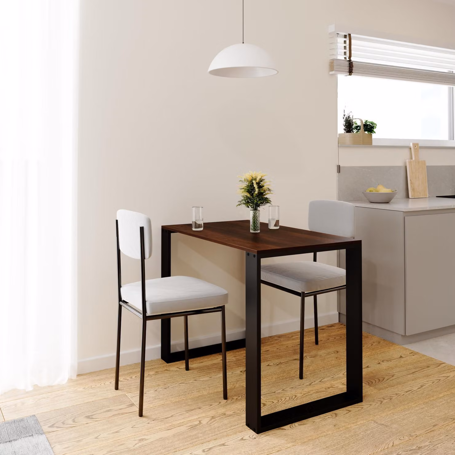 Tavolo da pranzo moderno, rettangolare, ideale per cucina e sala da pranzo