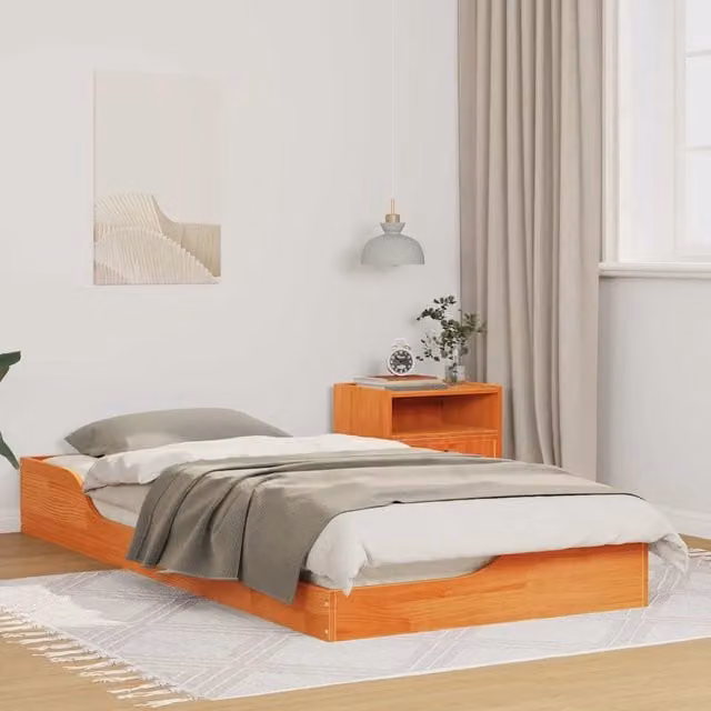 Giroletto in pino massello marrone cerato con cassetti L/P/H: 200 x 100 x 203,5 cm – 1