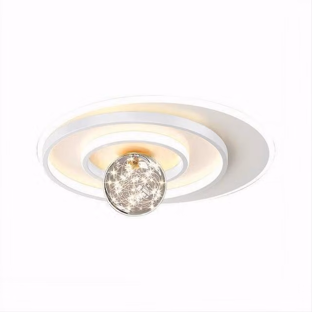 Plafoniera LED Trade Shop a forma di spirale tonda, luce naturale, colore bianco, potenza 48W