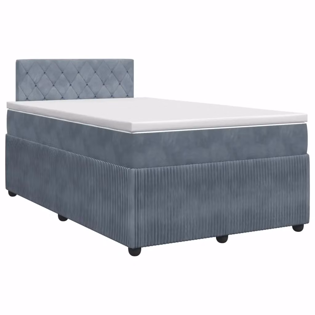 Letto box spring con materasso vidaXL in tessuto grigio con base a sollevamento L/P/H: 120 x 200 x 88 cm – 2