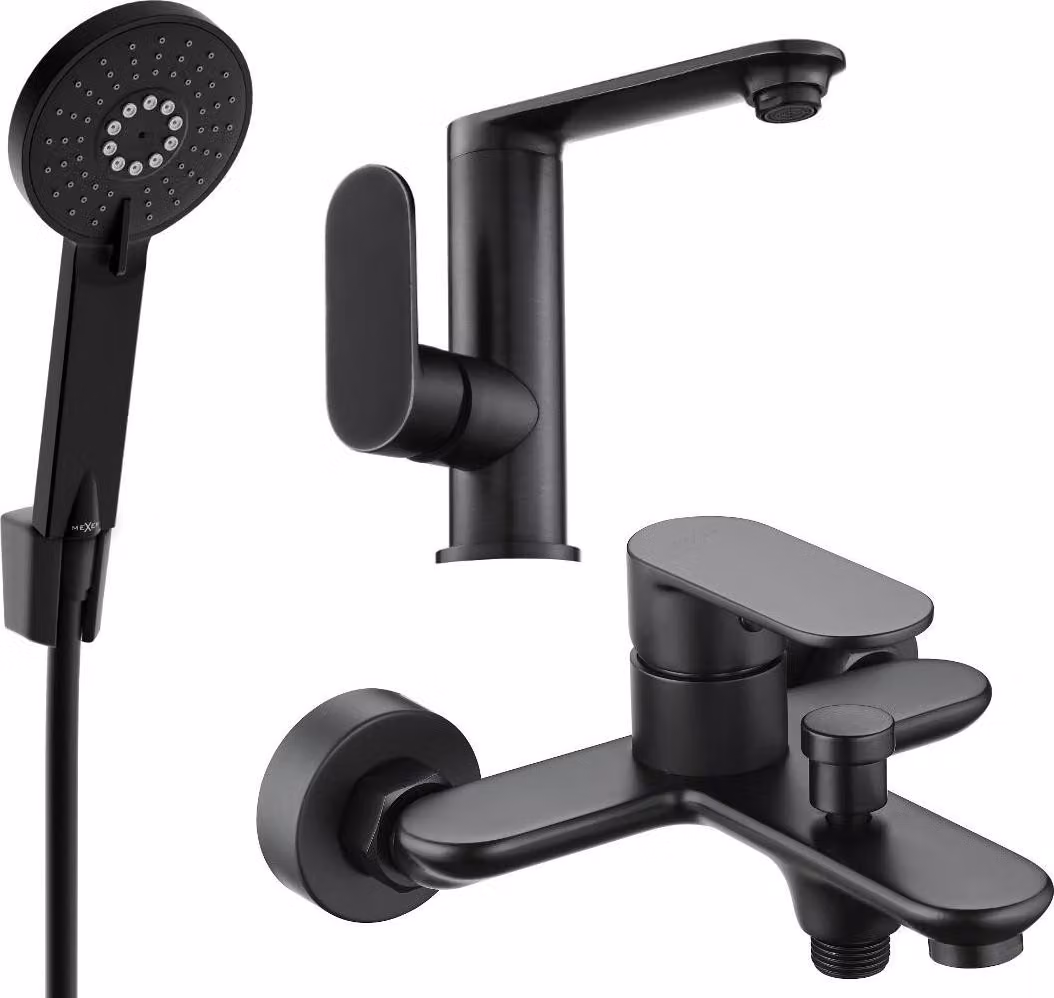 Mexen Milo R40 set da bagno, nero - 713053R40-70