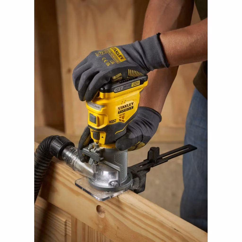 Fresatrice cordless Stanley Fatmax V20 SFMCW400B-XJ 18V con punta da 8mm, colore giallo (solo corpo macchina) – 2