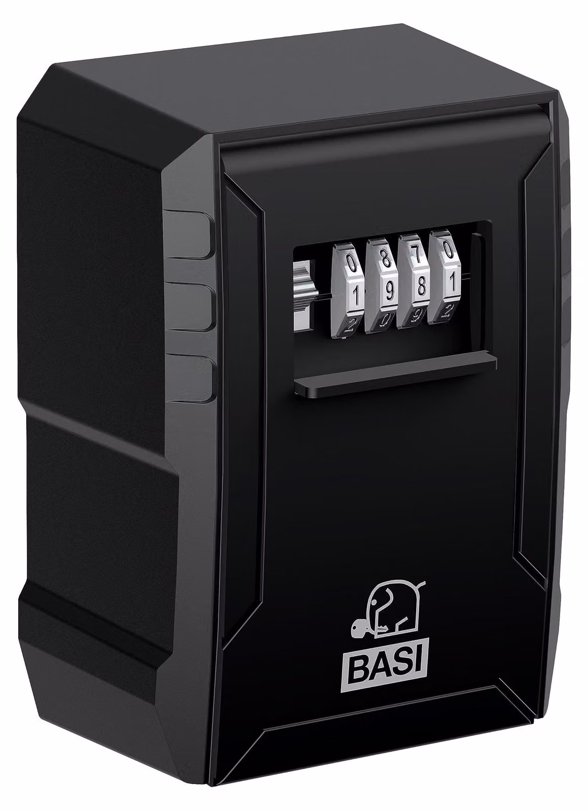 Cassaforte a muro con combinazione numerica - Combinazione a 4 cifre - Capacità di 864 cm³ - Alluminio - Colore nero - Montaggio a parete