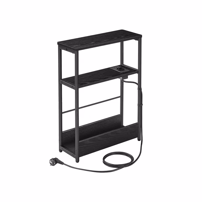 Tavolino con Multipresa, Nero