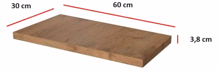 Piano di lavoro 30 cm, 38 mm, angolo cottura, blocco cucina in rovere Lancelot, cucina Vigo